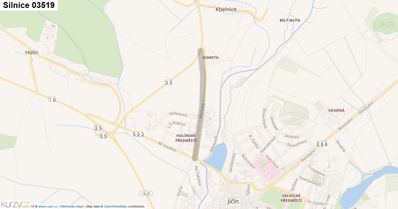 Silnice 03519 - mapa Silnice 03519