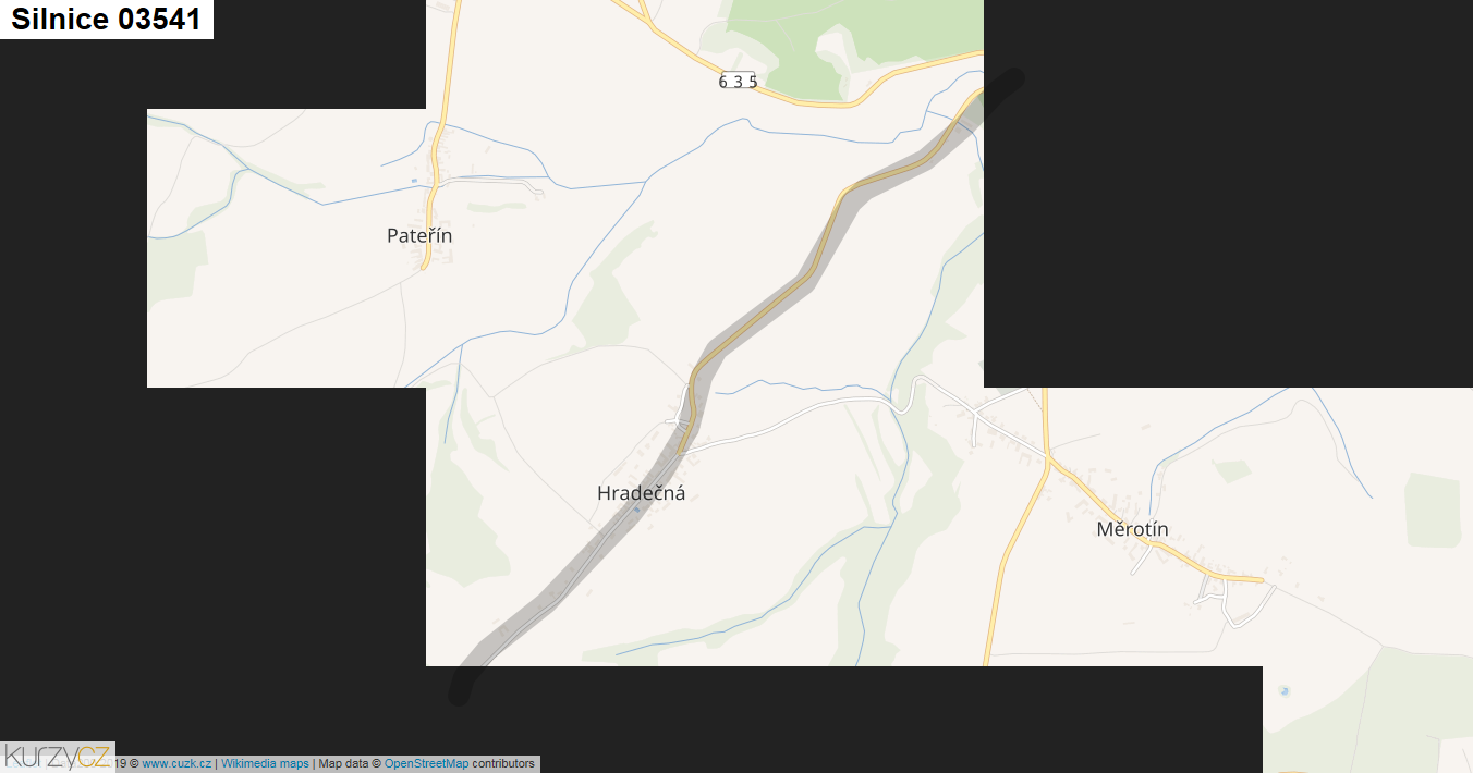 Silnice 03541 - mapa Silnice 03541