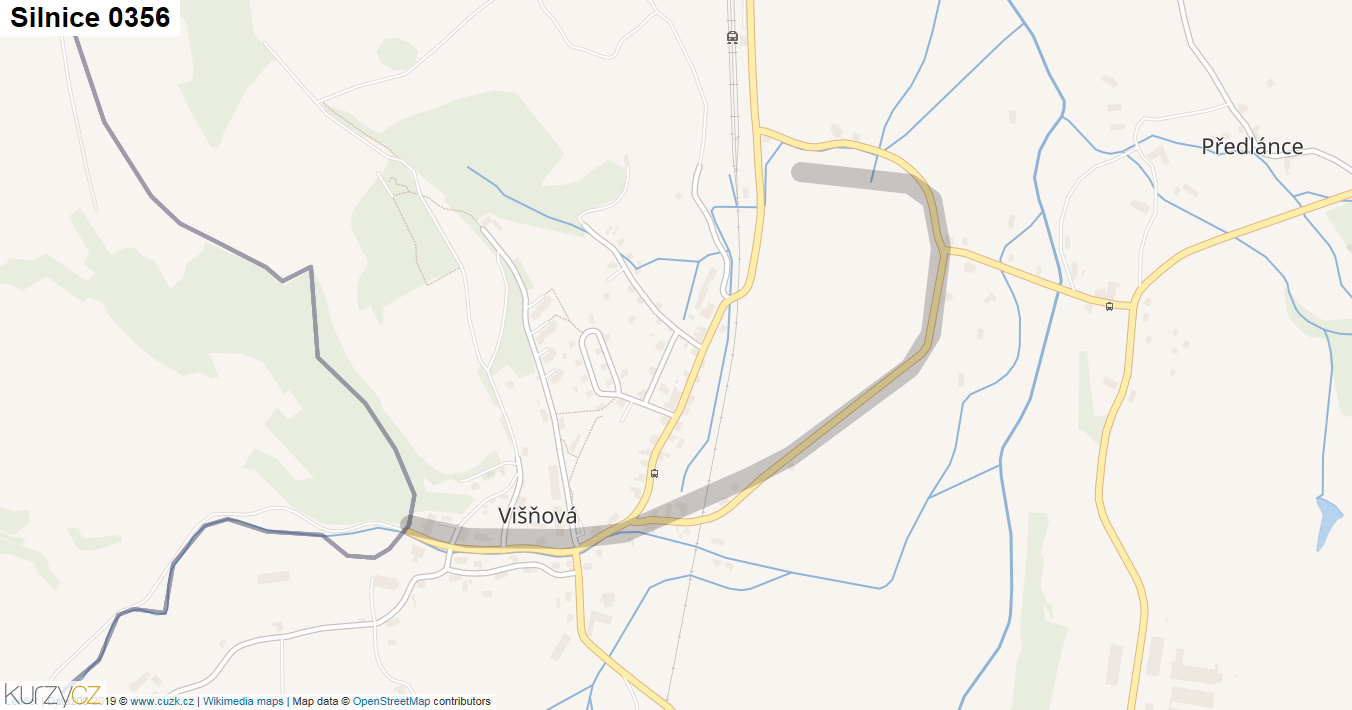 Silnice 0356 - mapa Silnice 0356