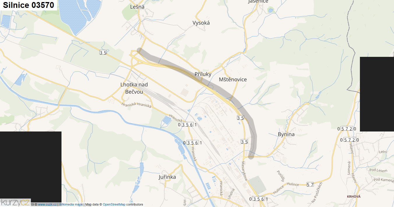 Silnice 03570 - mapa Silnice 03570