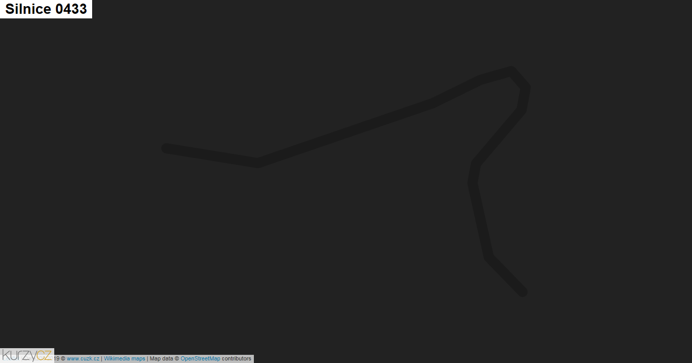 Silnice 0433 - mapa Silnice 0433