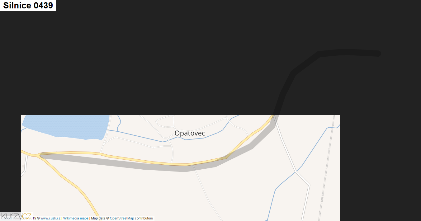 Silnice 0439 - mapa Silnice 0439