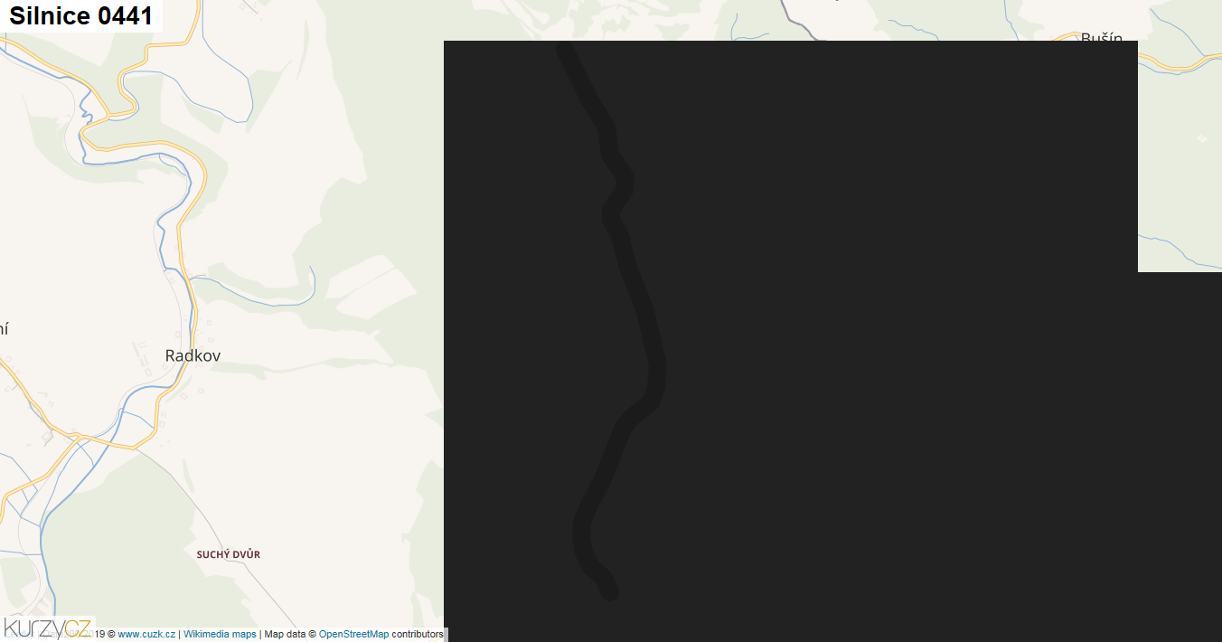 Silnice 0441 - mapa Silnice 0441