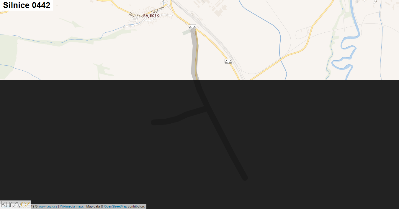 Silnice 0442 - mapa Silnice 0442