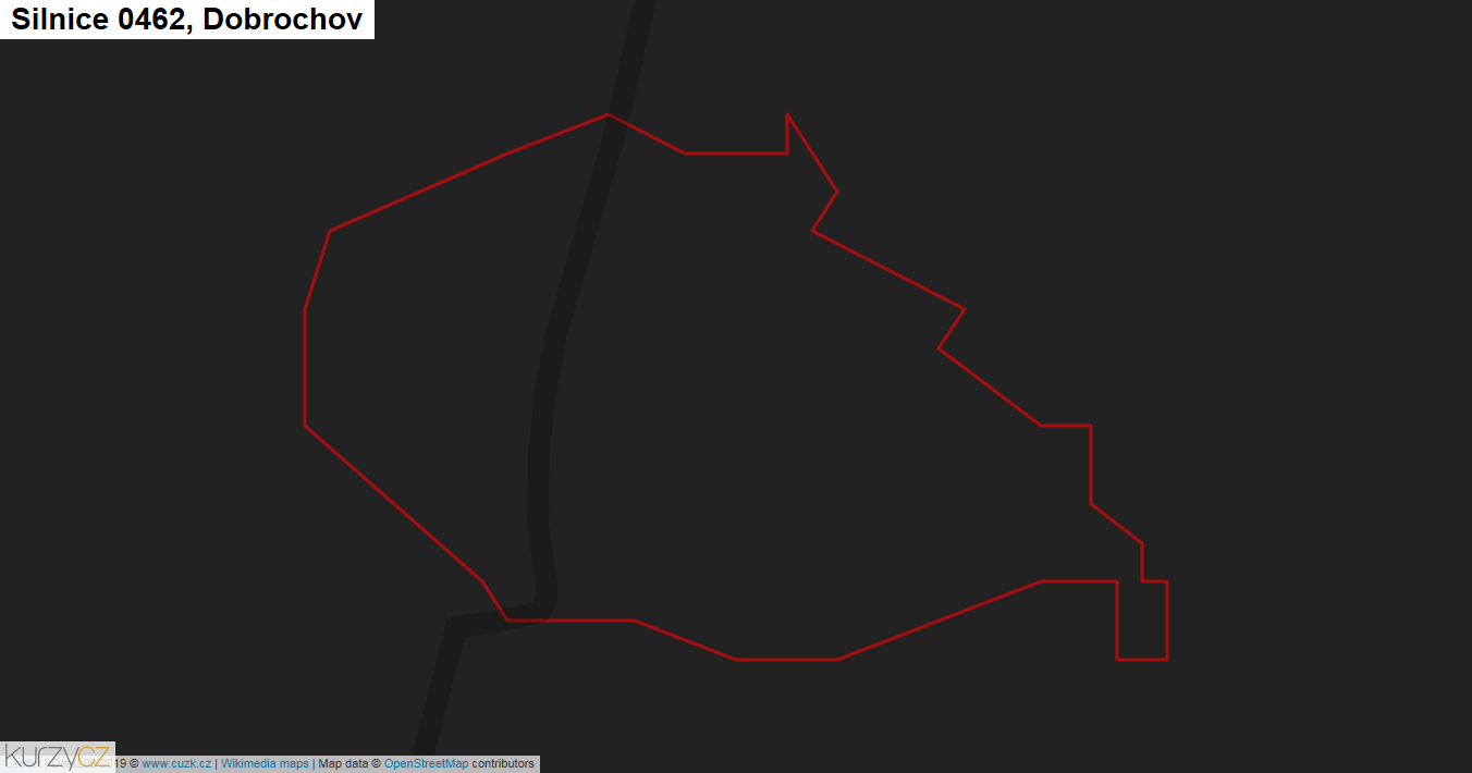 Dobrochov, Silnice 0462 - Mapa