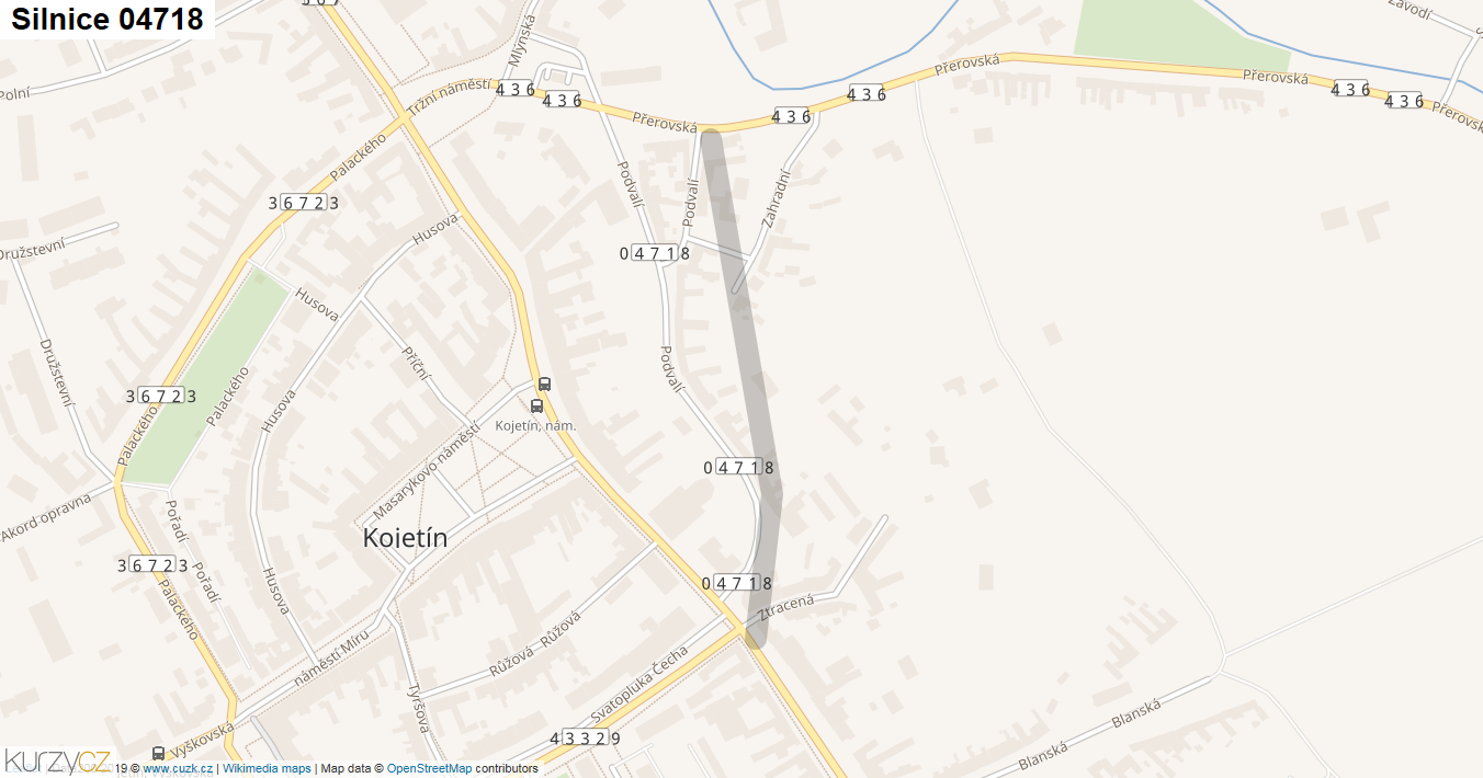 Silnice 04718 - mapa Silnice 04718