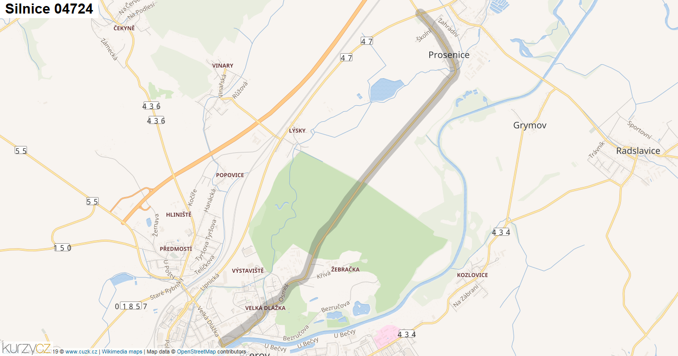 Silnice 04724 - mapa Silnice 04724