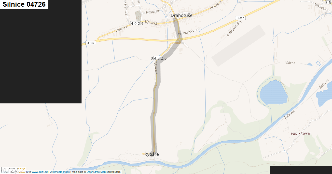 Silnice 04726 - mapa Silnice 04726