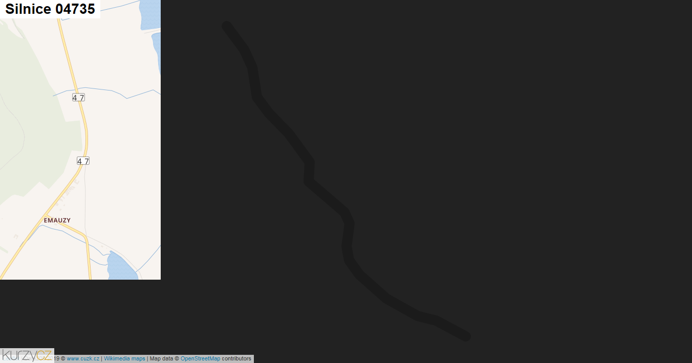 Silnice 04735 - mapa Silnice 04735