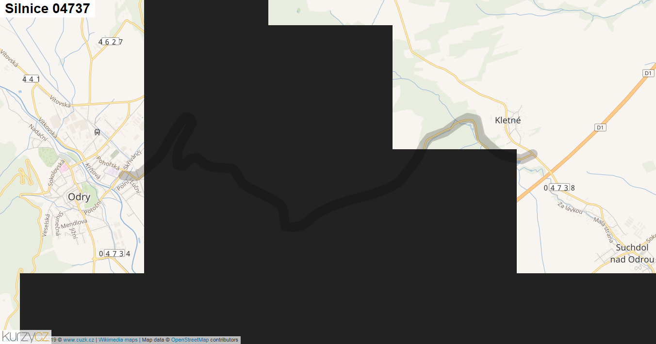 Silnice 04737 - mapa Silnice 04737
