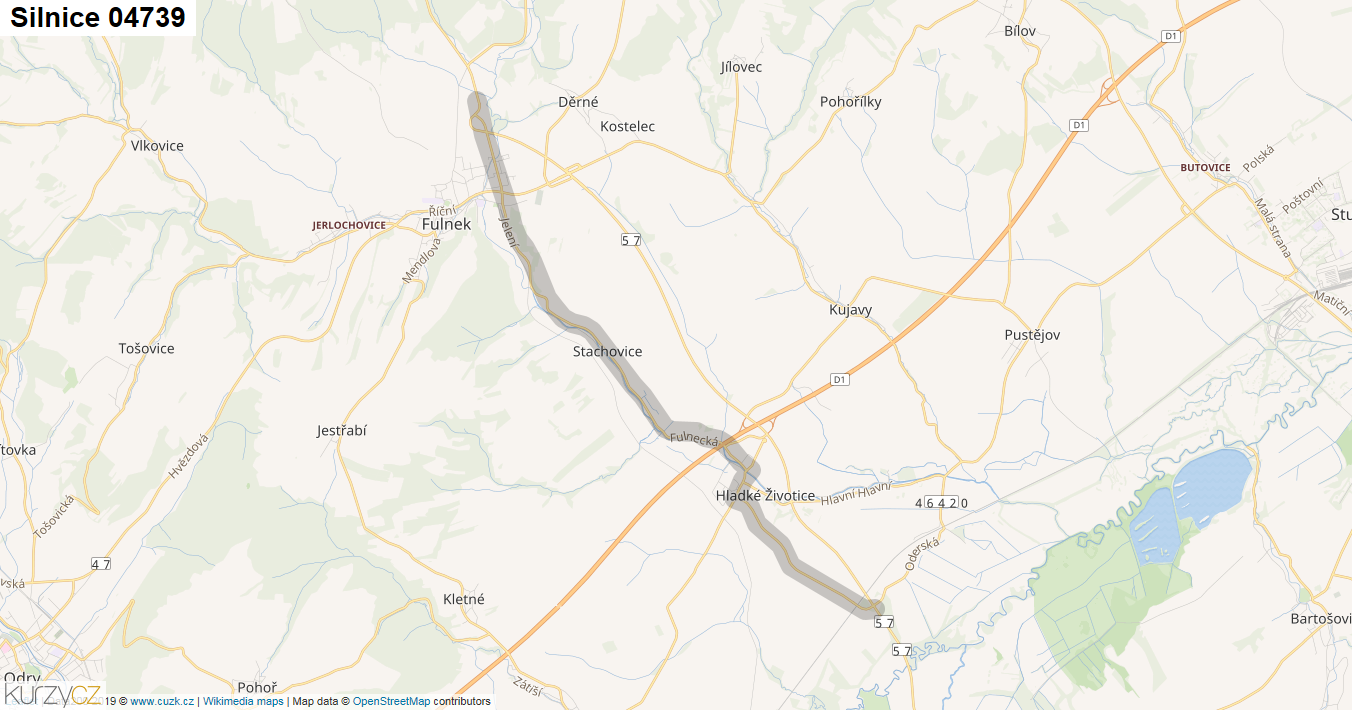 Silnice 04739 - mapa Silnice 04739