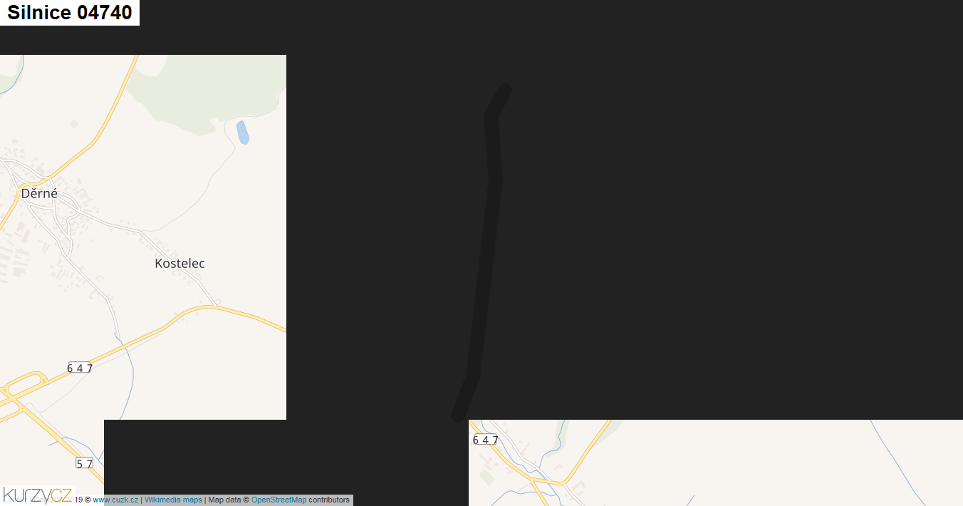 Silnice 04740 - mapa Silnice 04740