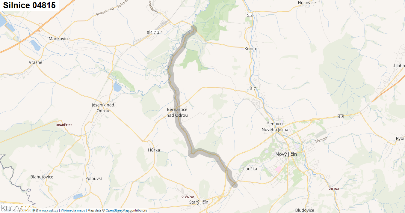Silnice 04815 - mapa Silnice 04815