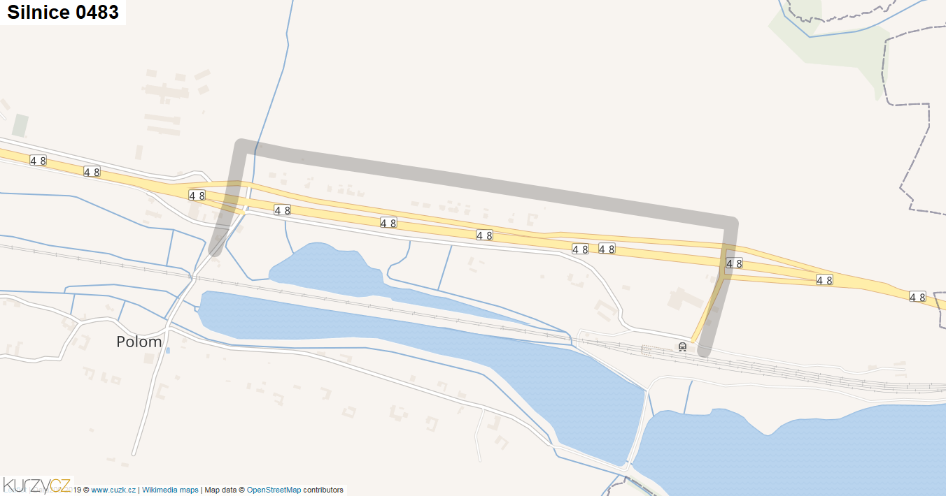 Silnice 0483 - mapa Silnice 0483