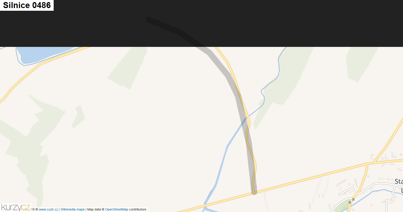 Silnice 0486 - mapa Silnice 0486