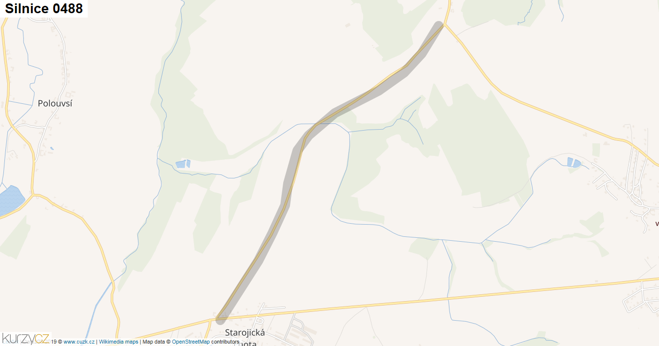 Silnice 0488 - mapa Silnice 0488