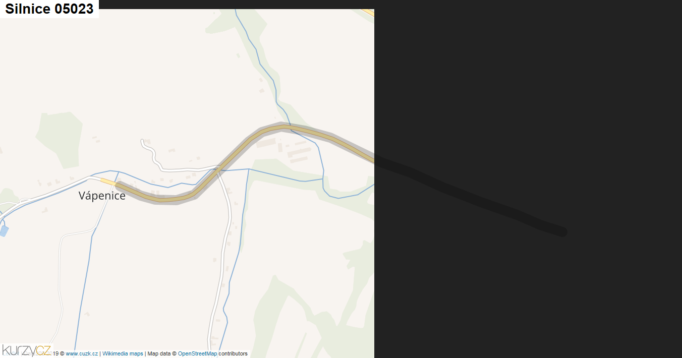 Silnice 05023 - mapa Silnice 05023