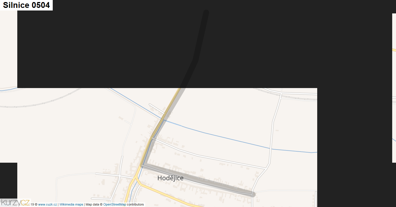 Silnice 0504 - mapa Silnice 0504