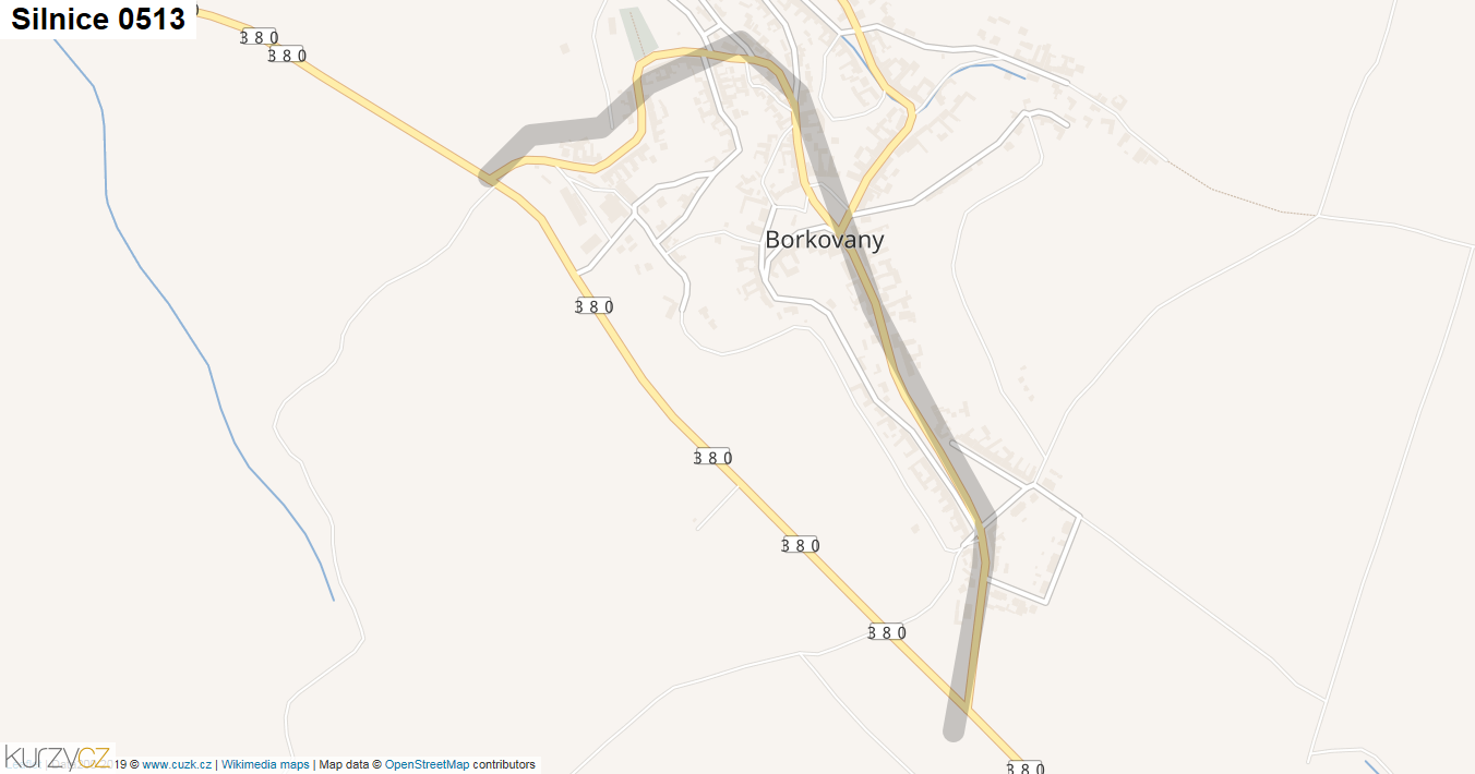 Silnice 0513 - mapa Silnice 0513