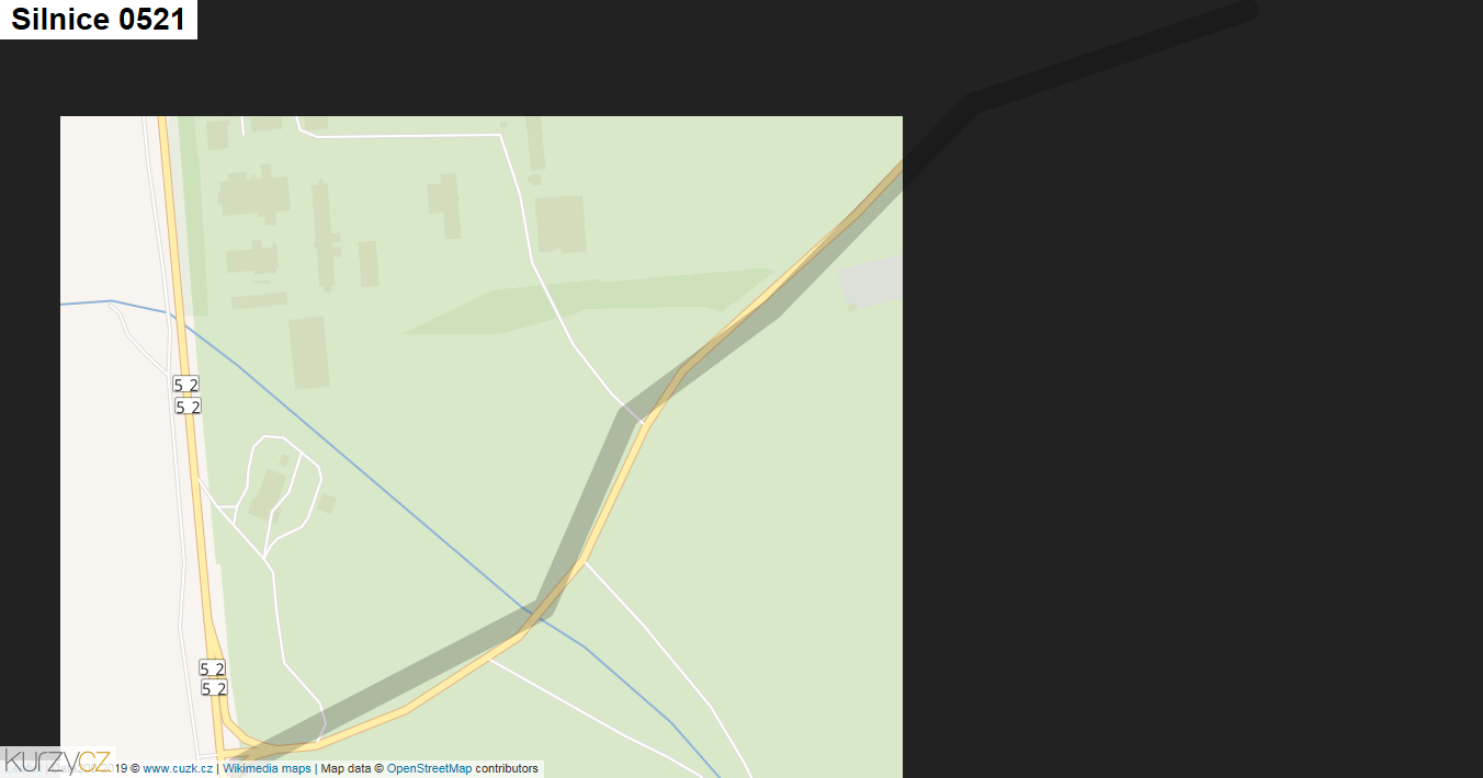 Silnice 0521 - mapa Silnice 0521