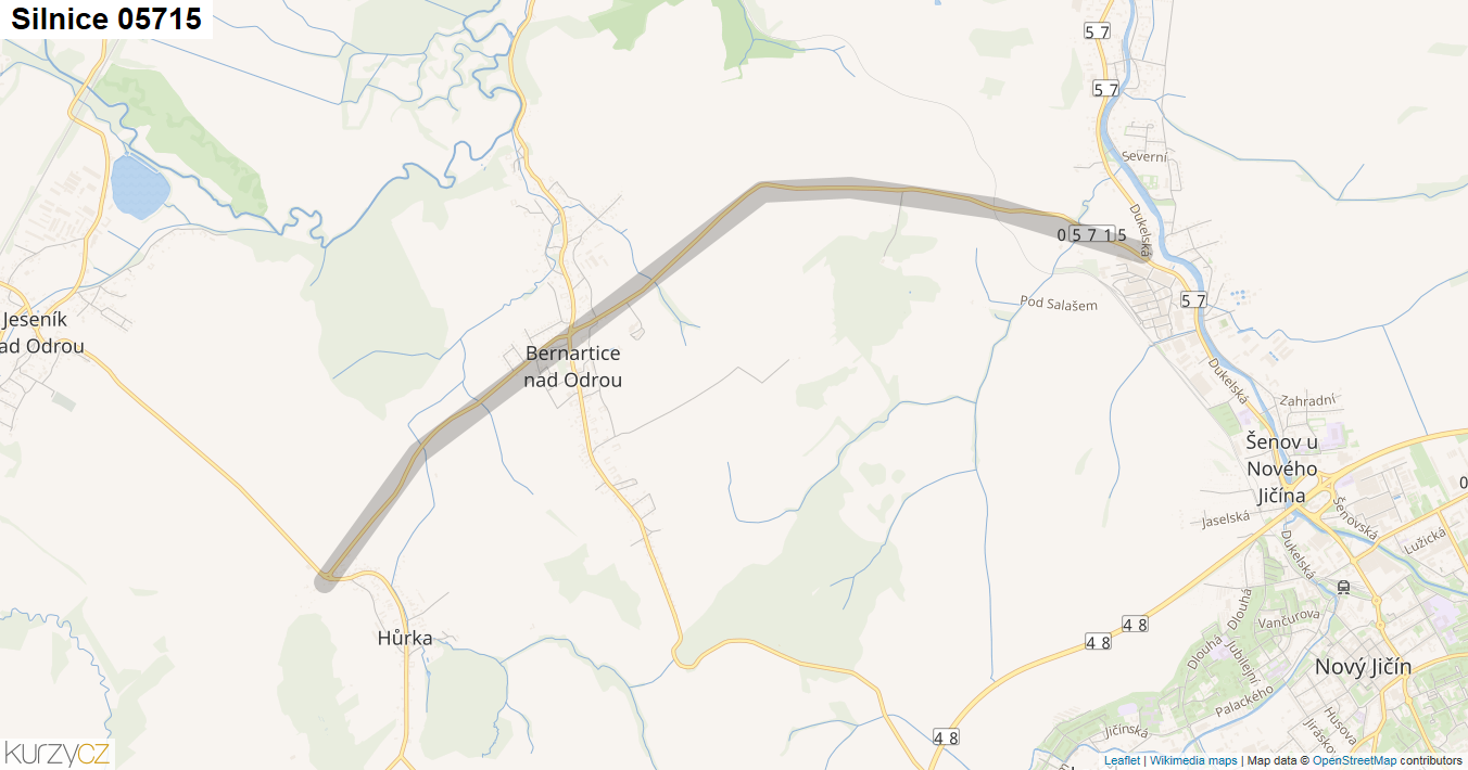 Silnice 05715 - mapa Silnice 05715
