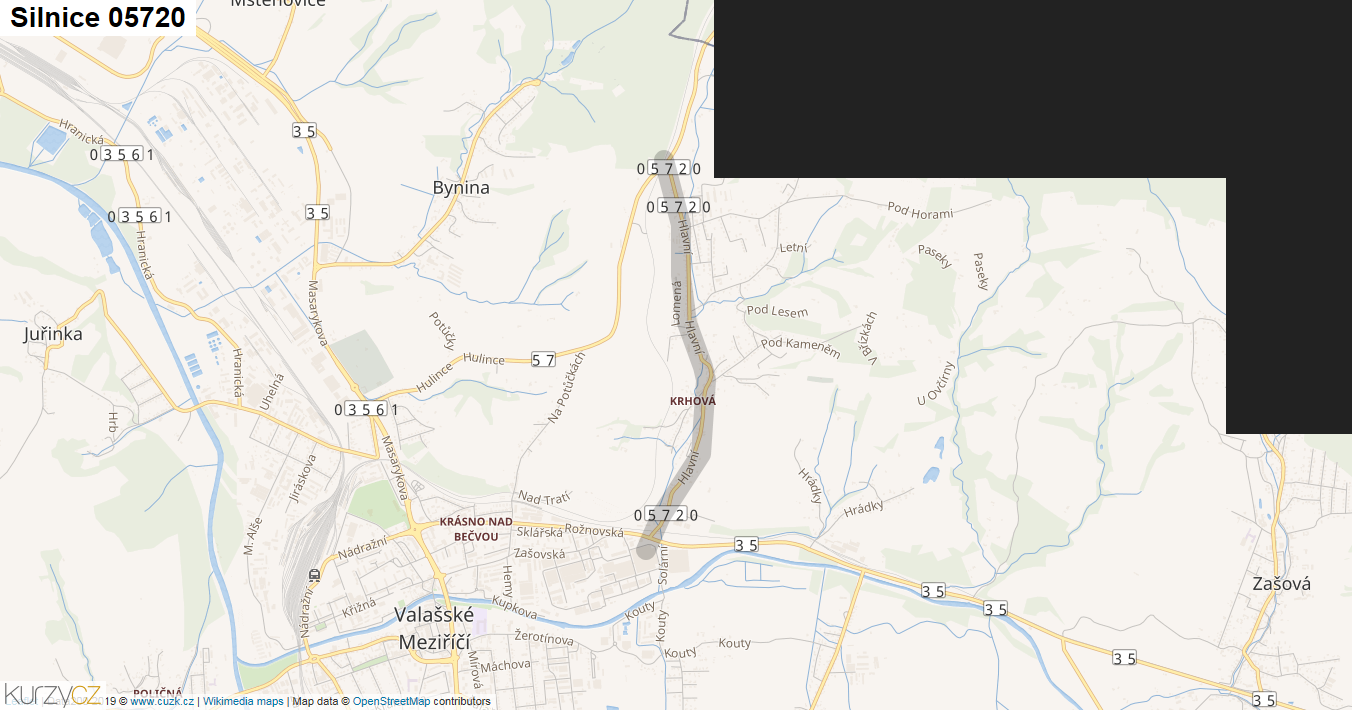 Silnice 05720 - mapa Silnice 05720
