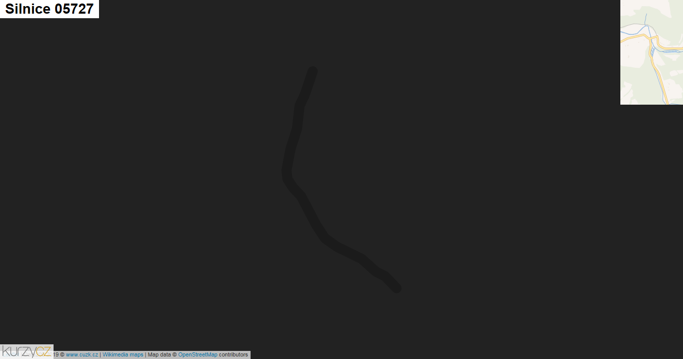 Silnice 05727 - mapa Silnice 05727