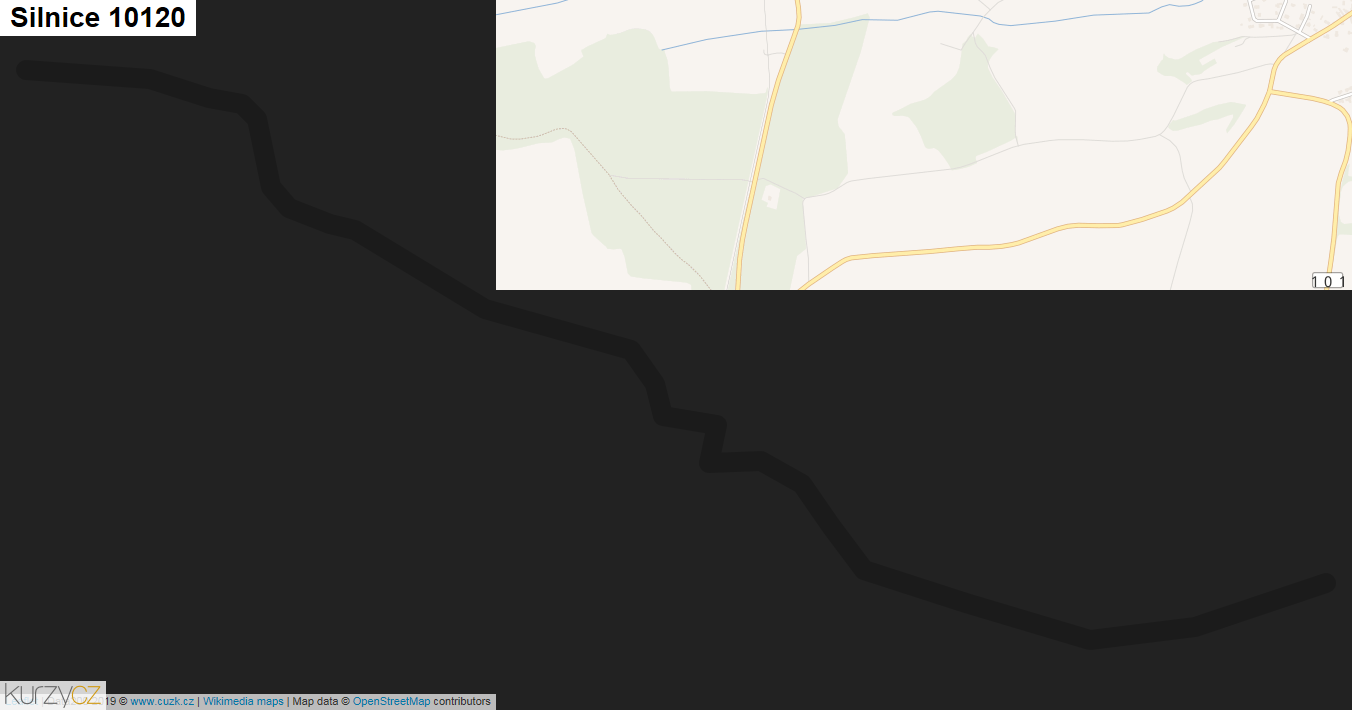 Silnice 10120 - mapa Silnice 10120