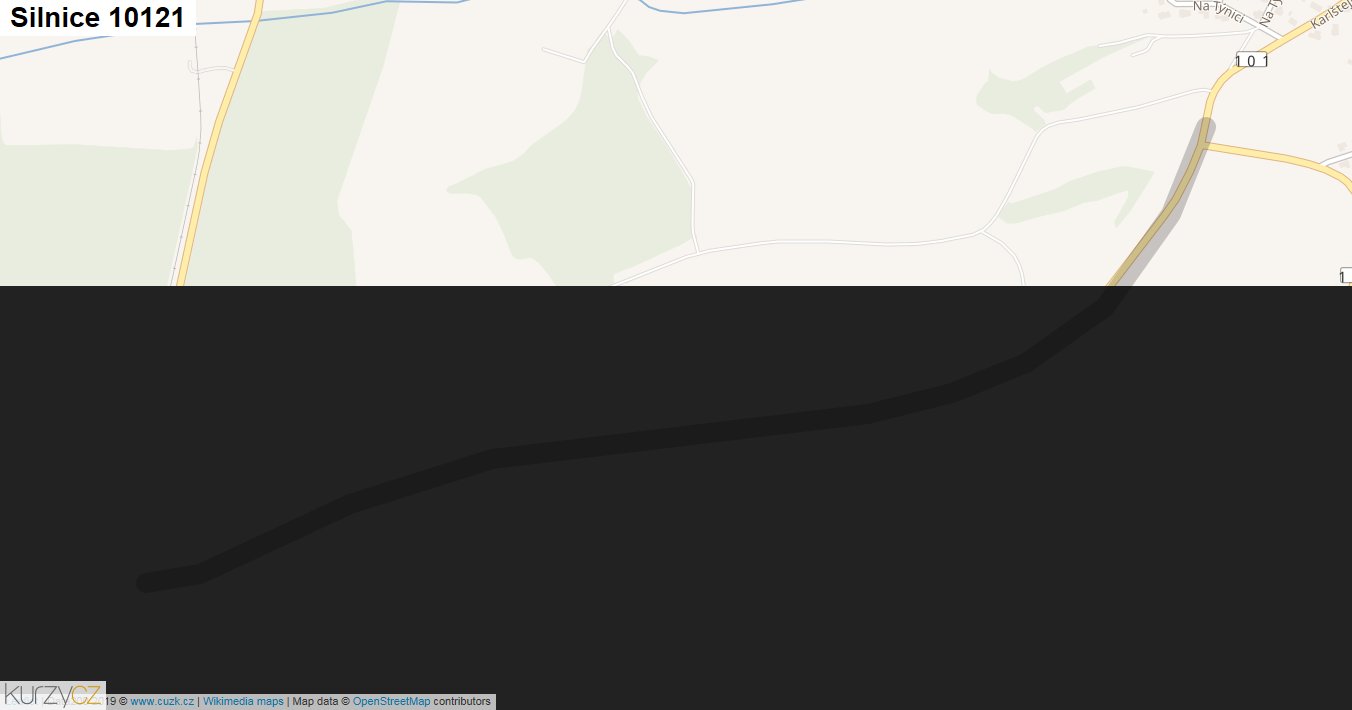 Silnice 10121 - mapa Silnice 10121