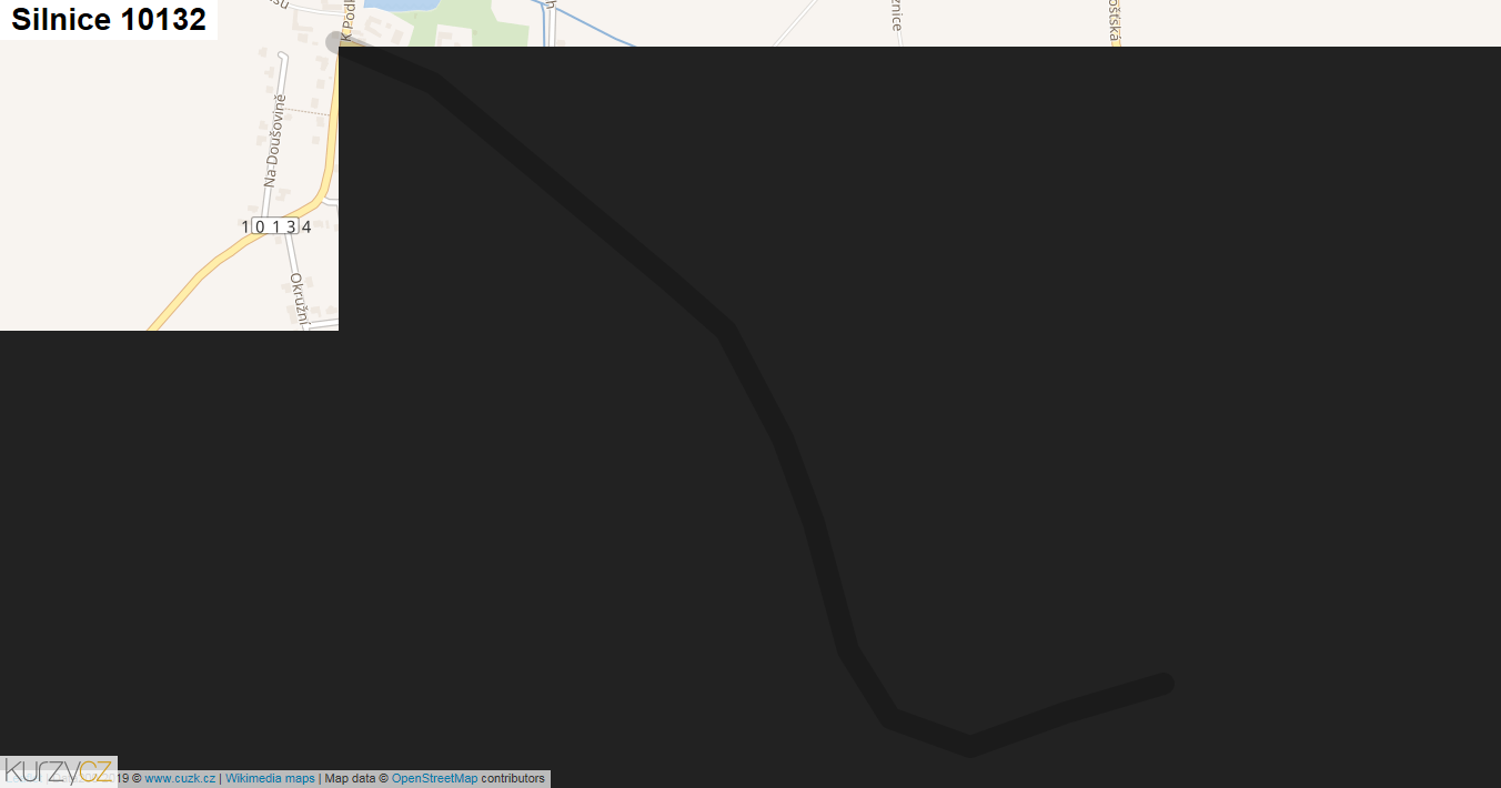 Silnice 10132 - mapa Silnice 10132