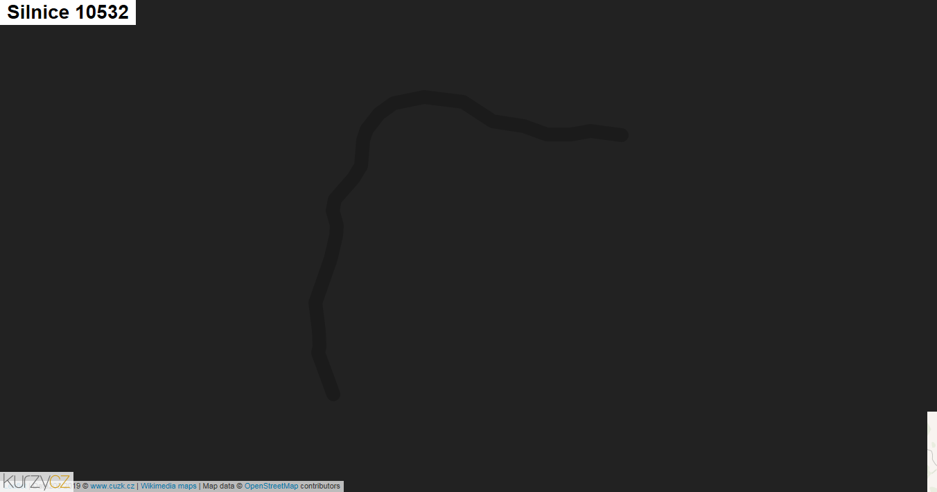 Silnice 10532 - mapa Silnice 10532