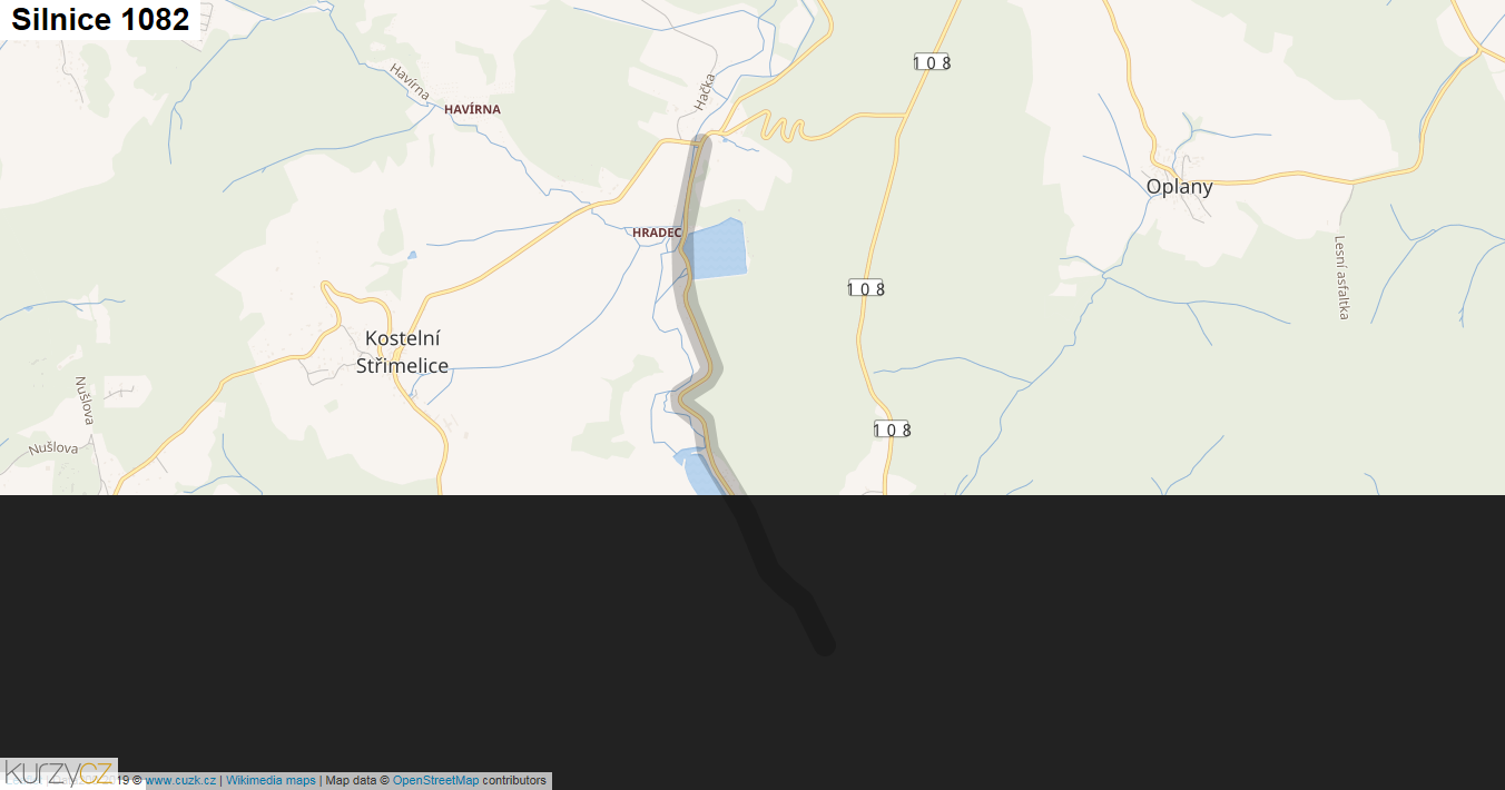 Silnice 1082 - mapa Silnice 1082