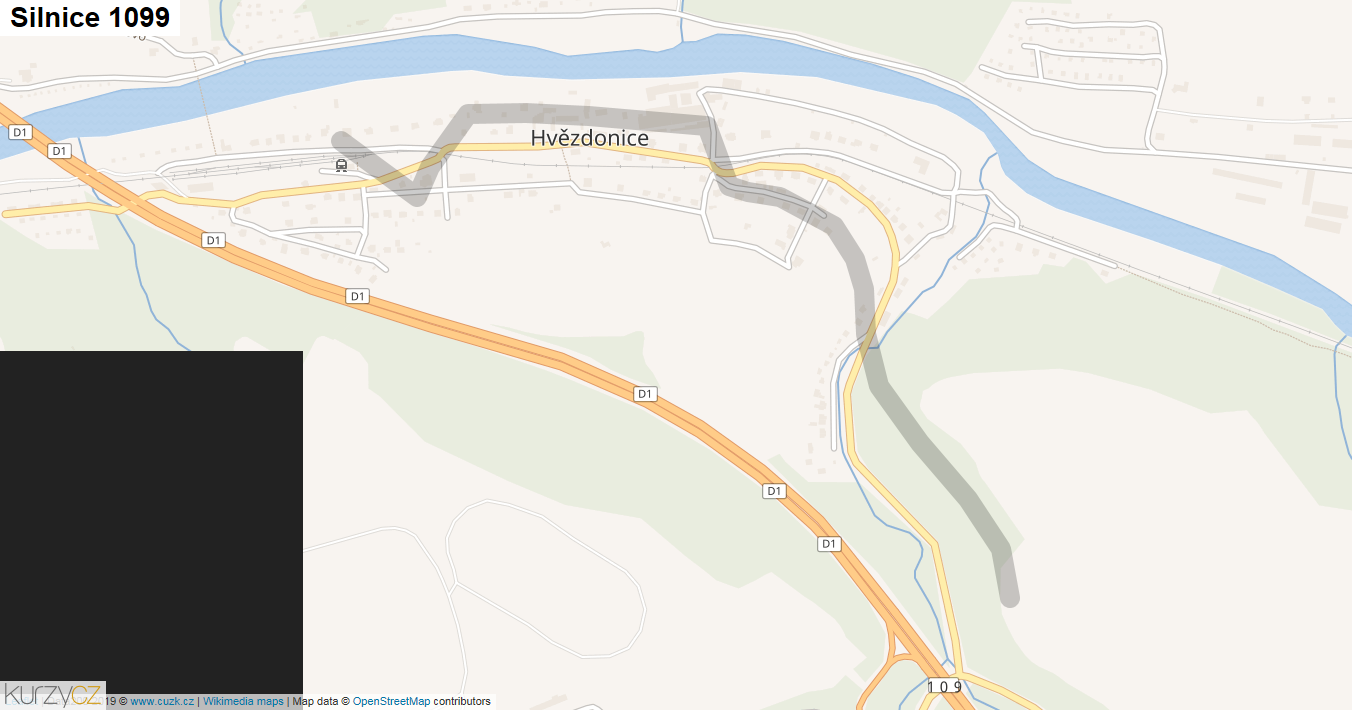 Silnice 1099 - mapa Silnice 1099