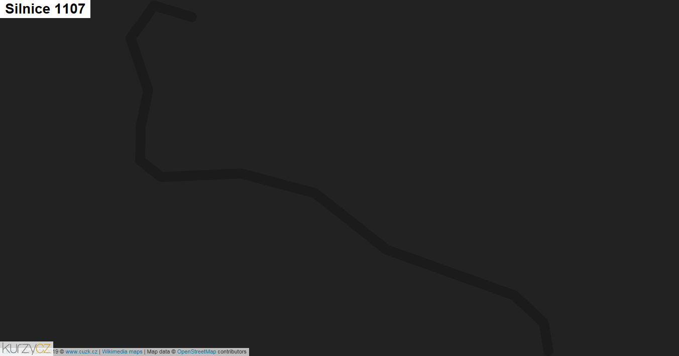 Silnice 1107 - mapa Silnice 1107