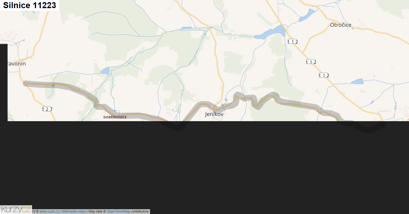 Silnice 11223 - mapa Silnice 11223