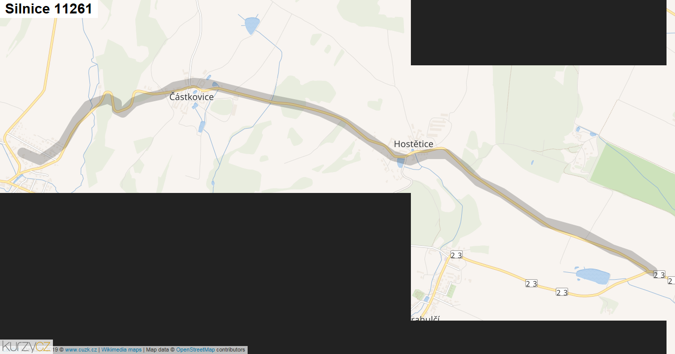 Silnice 11261 - mapa Silnice 11261