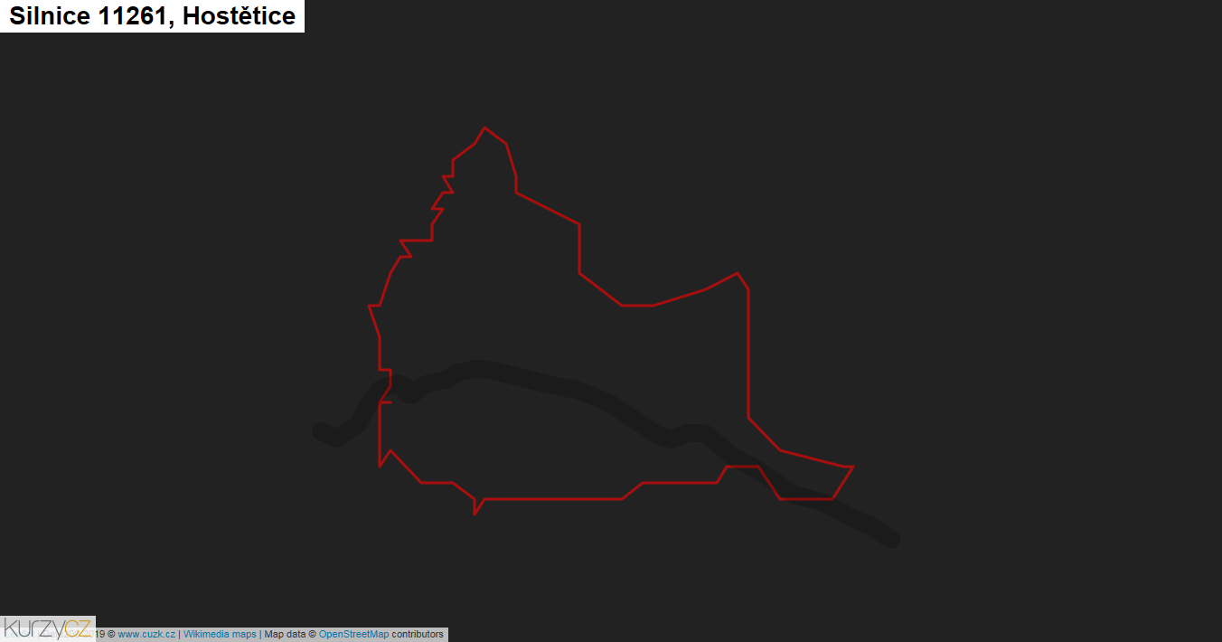 Hostětice, Silnice 11261 - Mapa