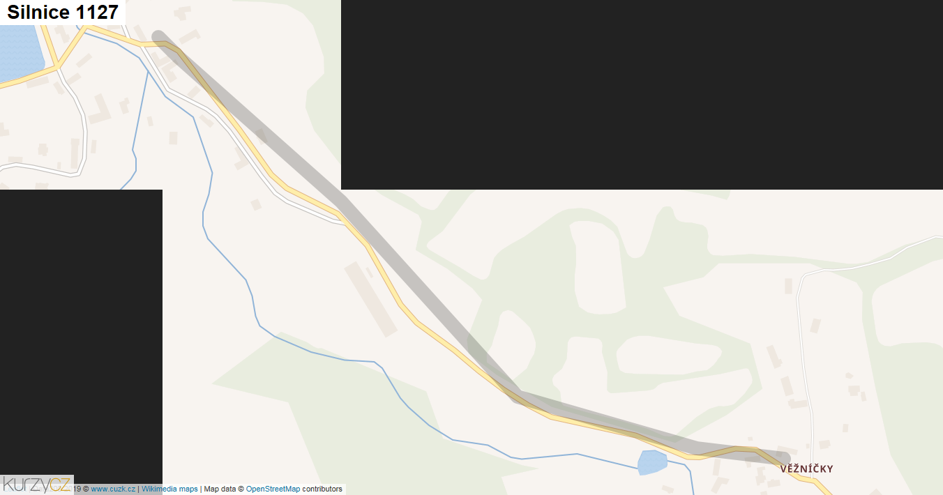 Silnice 1127 - mapa Silnice 1127