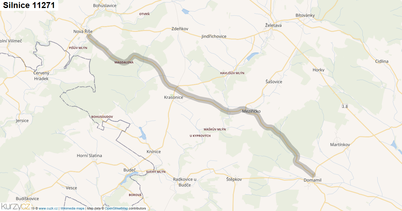 Silnice 11271 - mapa Silnice 11271