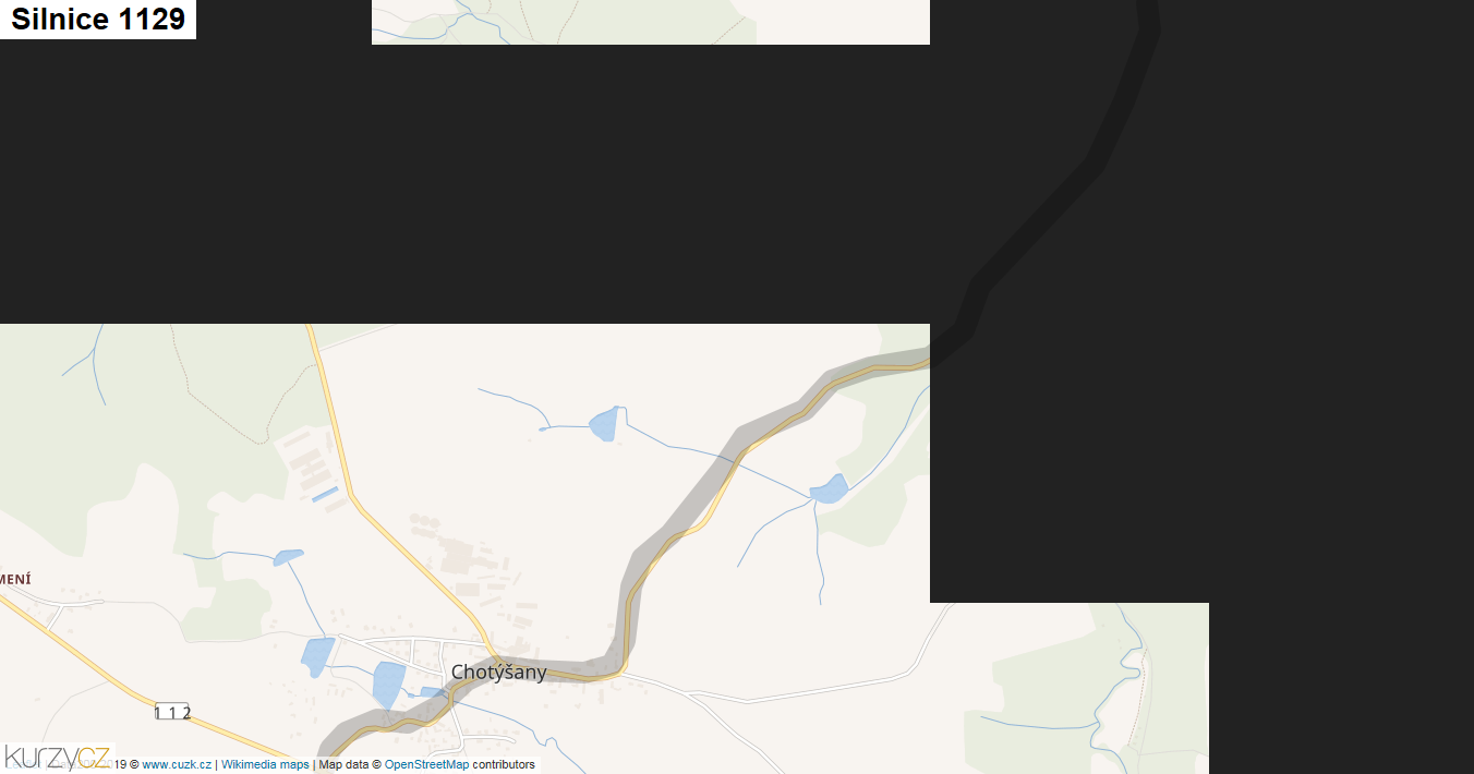 Silnice 1129 - mapa Silnice 1129