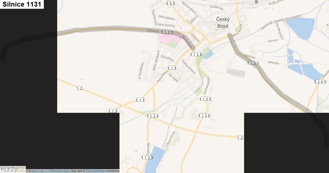 Silnice 1131 - mapa Silnice 1131