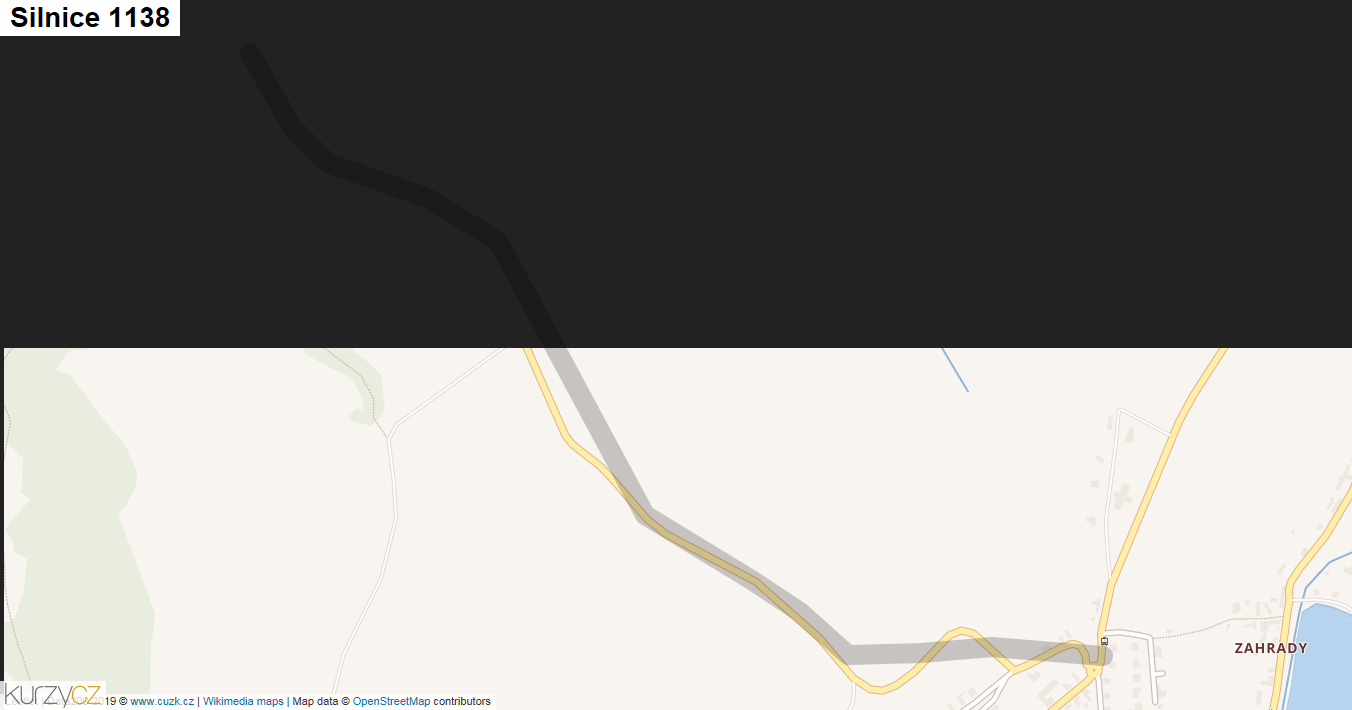 Silnice 1138 - mapa Silnice 1138