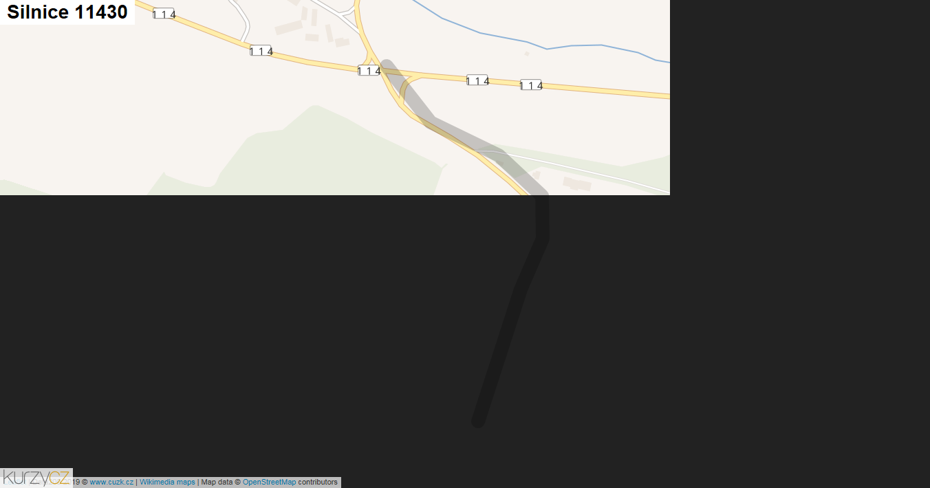 Silnice 11430 - mapa Silnice 11430
