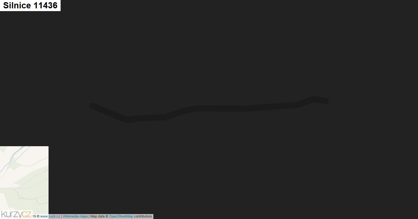 Silnice 11436 - mapa Silnice 11436