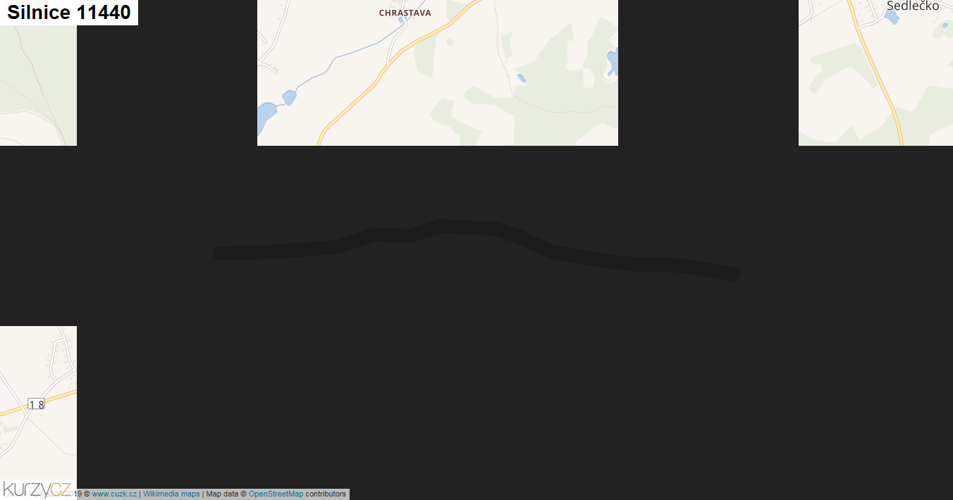 Silnice 11440 - mapa Silnice 11440