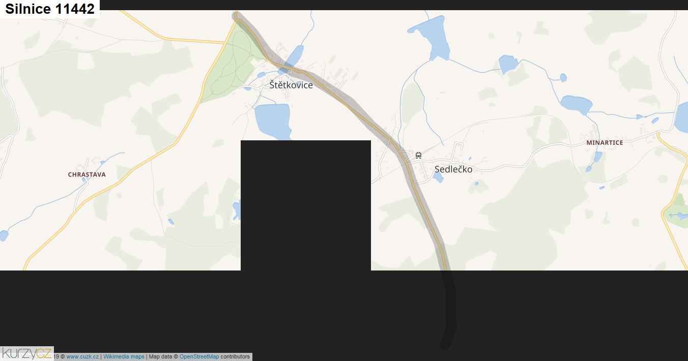 Silnice 11442 - mapa Silnice 11442