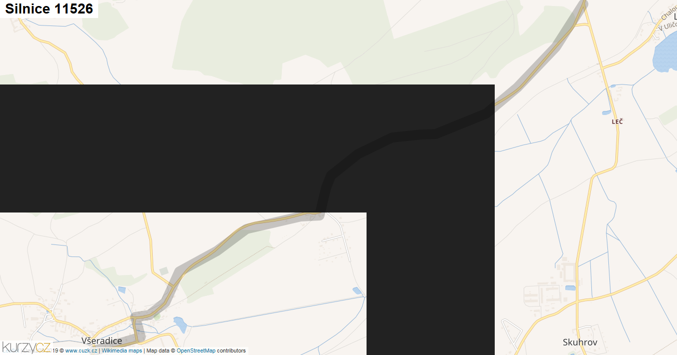 Silnice 11526 - mapa Silnice 11526