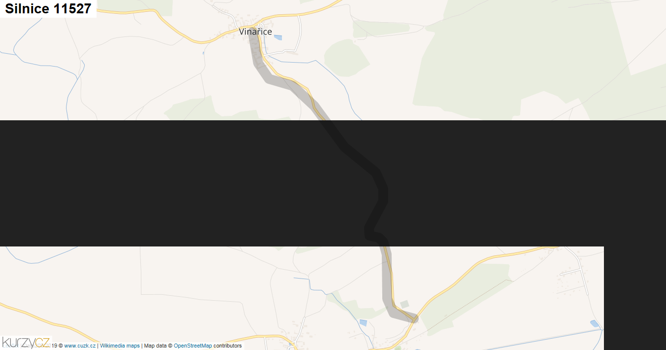 Silnice 11527 - mapa Silnice 11527