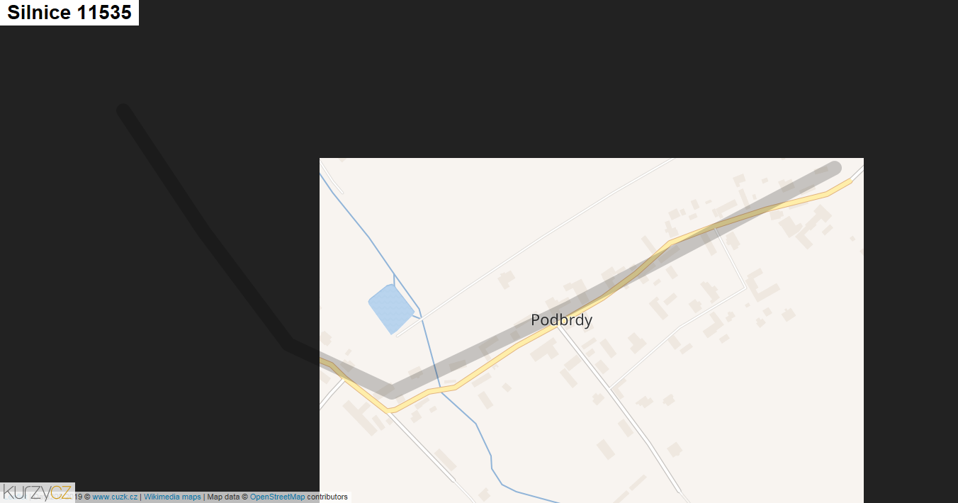 Silnice 11535 - mapa Silnice 11535