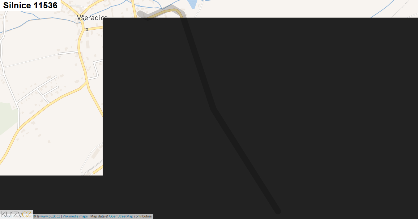 Silnice 11536 - mapa Silnice 11536